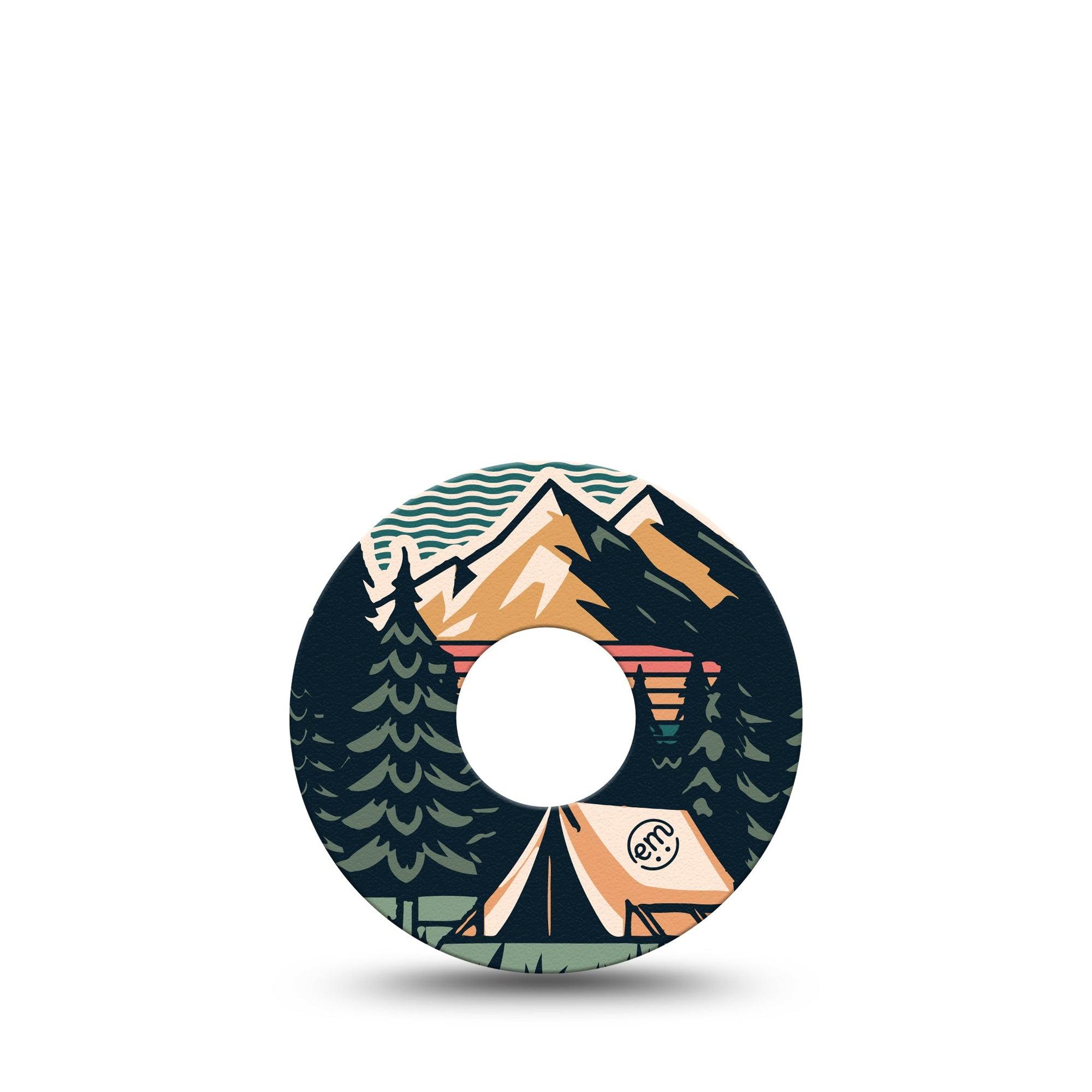 ExpressionMed Retro Camping Freestyle Libre 3 Tape Single vintage camper Adhesive Tape CGM Design