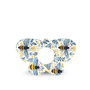 ExpressionMed Busy Bees Infusion Butterfly, 5-Pack Pretty bees Vinyl Decoration For Insulin Pump
