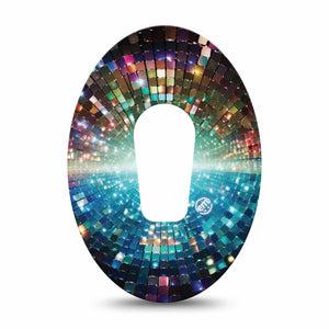 ExpressionMed Disco Lights Dexcom G6, Single Tape Retro glow design Fixing Ring Tape for Continuous Glucose Monitor