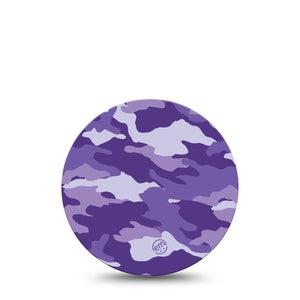 ExpressionMed Purple Camo Dexcom 2 Overpatch Adhesive Tape, Single, Purple Camo Colored Design for CGM, Dexcom Stelo