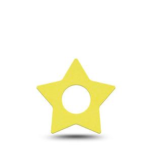 ExpressionMed Butter Yellow Infusion Set Star Shape Tape, 5-Pack Tape Calming Yellow Tone, Fixing Ring Patch Continuous Glucose Monitor Design