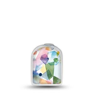 ExpressionMed Kaleidoscope Omnipod Surface Center Sticker Single Sticker Color Reflecting Shards Themed Vinyl Decoration Pump Design