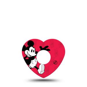 ExpressionMed Magical Mouse Freestyle Libre 3 Heart Shape Tape Single Tape Magical Mickey Mouse Patch CGM Design