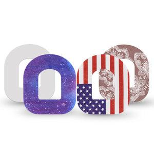 ExpressionMed All Time Best Sellers Variety Pack Omnipod Tape 4-Pack Tape Variety Top Selling Designs, Adhesive Patch Pump Design