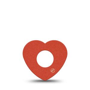 ExpressionMed Cherry Red Infusion Set Heart Shape Tape, 5-Pack Tape Tomato Red Shade, Adhesive Tape Continuous Glucose Monitor Design