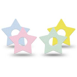 ExpressionMed Solids Variety Pack Freestyle Libre 3 and Libre 3 Plus Star Shape Tape, 4-Pack Tape Variety, Springy Inspired, Patch CGM Design