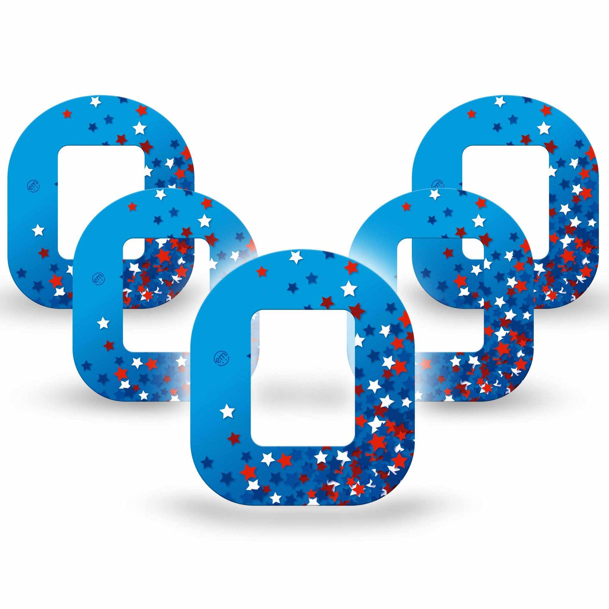 ExpressionMed Confetti Stars Tandem Mobi Tape 5-Pack Tape Star Sprinkles, Adhesive Tape Pump Design