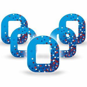 ExpressionMed Confetti Stars Tandem Mobi Tape 5-Pack Tape Star Sprinkles, Adhesive Tape Pump Design