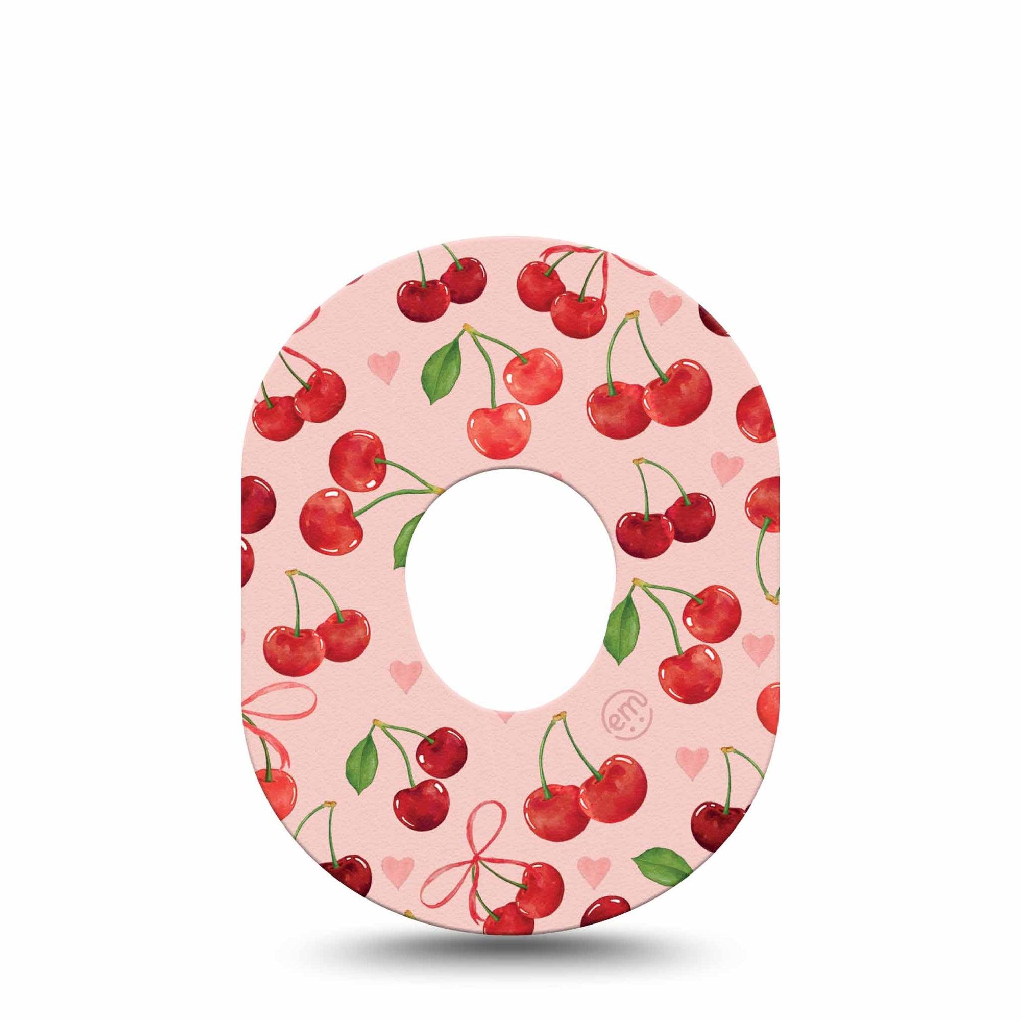 ExpressionMed Cherries Dexcom G7 Tape, Dexcom Stelo Glucose Biosensor System, Single Tape Summer Fruit, Overlay Tape CGM Design