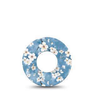 ExpressionMed Cherry Blossom Freestyle Libre and Libre 2 Plus Tape, Abbott Lingo, Single Tape Elegant Cherry Blossom Tree, Fixing Ring Tape Continuous Glucose Monitor Design
