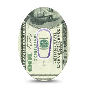 ExpressionMed Feeling $100 Dexcom G6 Sticker and Tape  American Hundred Dollar Bill, Vinyl Sticker and Tape Design CGM Design