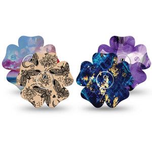 ExpressionMed Vivid Freestyle Libre 3 and Libre 3 Plus Flower, tape and sticker vivid abstract pattern Accessories for CGM