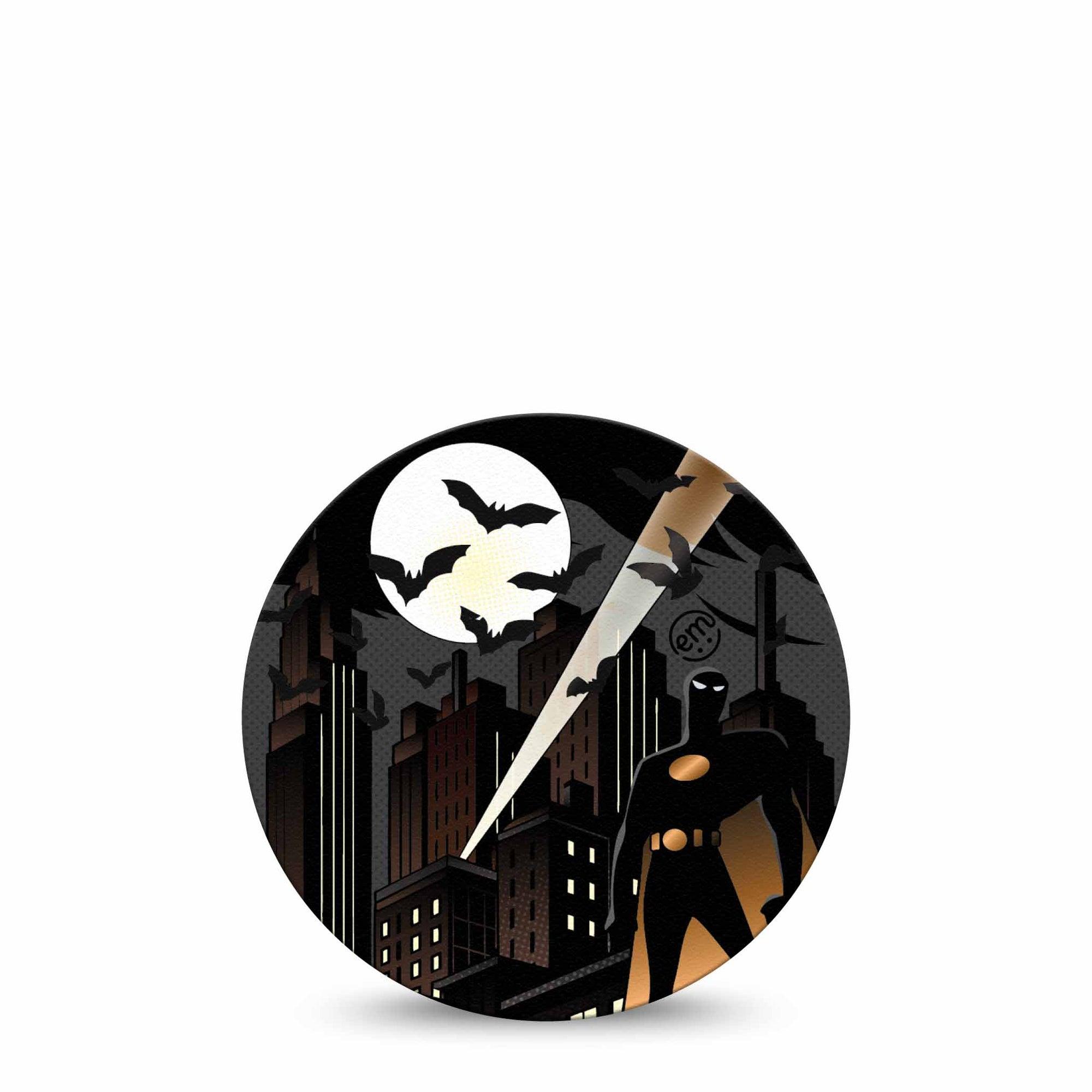 ExpressionMed Bat Man  Freestyle Libre and Libre 2 Plus Overpatch, Abbott Lingo, Single Tape Gotham City Superhero, Fixing Ring Patch CGM Design