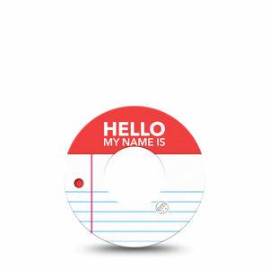 ExpressionMed Name Tag Freestyle Libre and Libre 2 Plus Tape, Abbott Lingo, Single Tape NDAM, Fixing Ring Tape Continuous Glucose Monitor Design