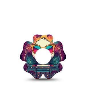 ExpressionMed Rad Duck Infusion Set Flower Shape Tape 5-Pack Tape Party Duck, Plaster Continuous Glucose Monitor Design