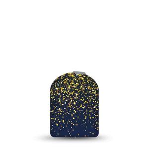 ExpressionMed Gold Sparkle Pod Full Wrap Sticker Pod Full Wrap Sticker Single Sticker Gold Shimmer over Navy Decorative Decal Pump design
