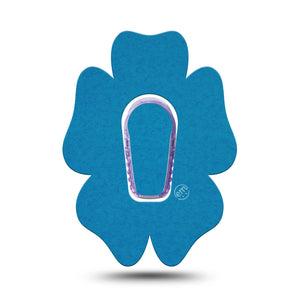 ExpressionMed Teal Dexcom G6 Flower Shape Tape, Single Tape and Single Sticker Pantone Color, Adhesive Patch Continuous Glucose Monitor Design