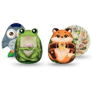 ExpressionMed Woodland Wonders Variety Pack Freestyle Libre and Libre 2 Plus Sticker and Tape, Abbott Lingo,   Animal Cut Out, Adhesive Sticker and Tape Design Continuous Glucose Monitor Design