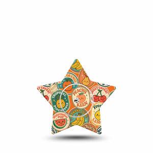 ExpressionMed Fruit Stickers Freestyle Libre, Libre 2 Plus, and Abbott Lingo Star, Single Tape and Single Sticker Summer fruit print Patch for CGM