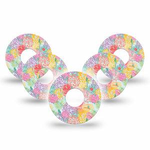 ExpressionMed Spring Flowers Freestyle Libre 3 and Libre 3 Plus, 5-Pack Spring flower mix Sensor Decoration for CGM