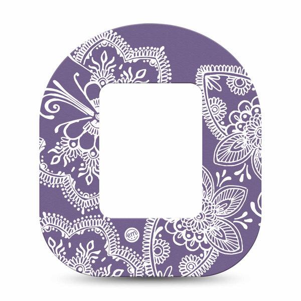 ExpressionMed Purple Henna Tandem Mobi Single Tape Medium toned purple henna tattoo inspired Pump Patch design