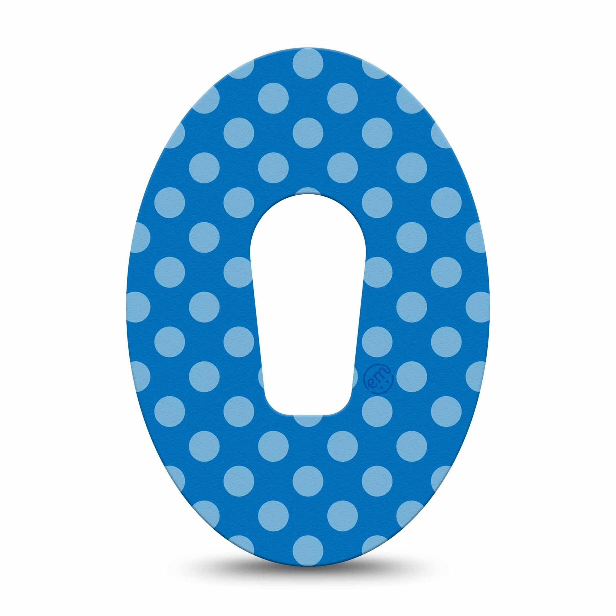 ExpressionMed Blue Polka Dots Dexcom G6 Tape, Single Tape Barbie Dress Inspired, Plaster Continuous Glucose Monitor Design