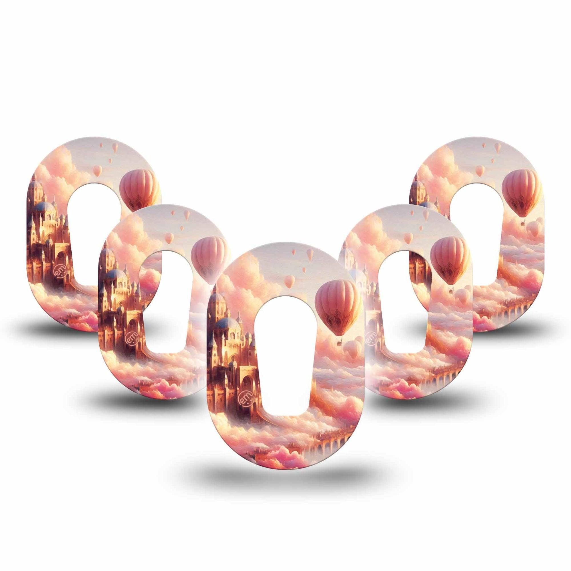 ExpressionMed Dreamy Skies Dexcom G6 Mini Tape, 5-Pack Tape Surreal Landscape, Adhesive Tape CGM Design