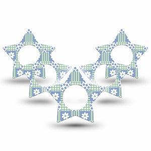 ExpressionMed Patchwork Flowers Freestyle Libre, Libre 2 Plus, and Abbott Lingo Star, 5-Pack Cute spring quilt Accessories for Continuous Glucose Monitor