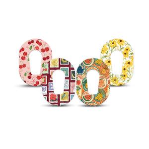 ExpressionMed Sweet Stickers Dexcom G6 Mini, 4-Pack Tape Motif sticker inspired Waterproof Sensor Cover for Continuous Glucose Monitor