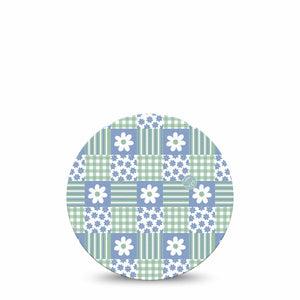 ExpressionMed Patchwork Flowers Dexcom G7 and Dexcom Stelo Glucose Biosensor System OverPatch, Single Tape Spring patchwork Adhesive Tape for CGM