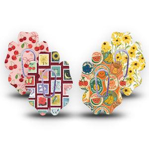 ExpressionMed Sweet Stickers Dexcom G6 Flower, tape and sticker  Orange tangerine theme Decorative Patch for CGM