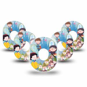 ExpressionMed Snow White Dexcom G7 Tape, Dexcom Stelo Glucose Biosensor System, 5-Pack Tape Snow White Evil Witch, Overlay Tape CGM Design