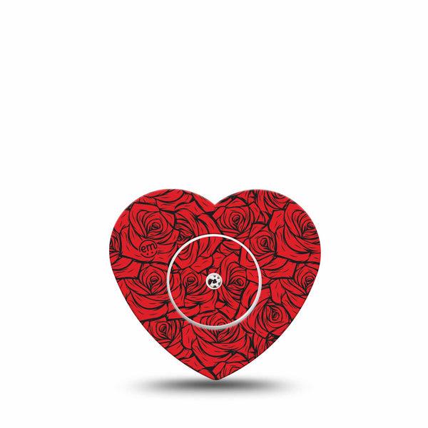 ExpressionMed Roses Freestyle Libre, Libre 2 Plus, and Abbott Lingo Heart, Single Tape and Single Sticker classic tattoo roses Decorative Adhesive Tape for CGM