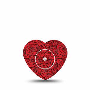 ExpressionMed Roses Freestyle Libre, Libre 2 Plus, and Abbott Lingo Heart, Single Tape and Single Sticker classic tattoo roses Decorative Adhesive Tape for CGM