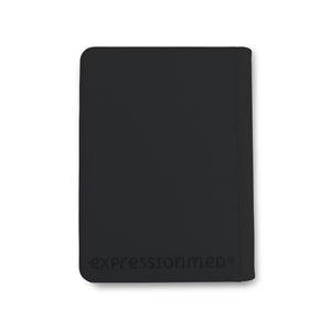 A clean view of the back of the black-colored organizer, featuring the "expressionmed" logo at the bottom.