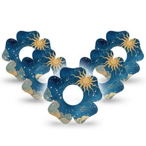 ExpressionMed Mystic Skies Infusion Flower, 10-Pack Otherworldy sky scene Fixing Ring Patch For Pump