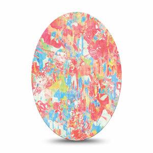 ExpressionMed Faded Summer Medtronic Guardian Enlite Universal Oval Single Tape Vintage Inspired Design, Plaster CGM Design