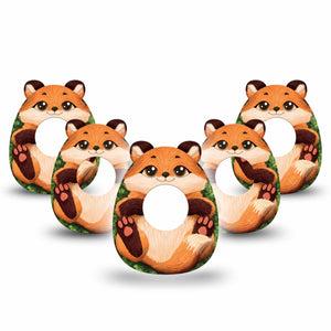 ExpressionMed Fox Freestyle Libre 2 Gumdrop Shape Tape, Abbott Lingo,  5-Pack Tape Squishmallow Inspired Shape, Patch CGM Design