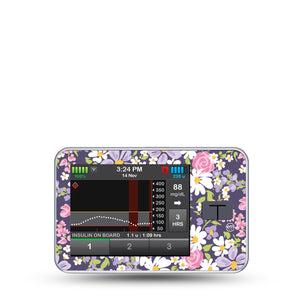 ExpressionMed Purple and Pink Flowers Tandem T-Slim Sticker Single Sticker Only Purple Pink Small Floral Bouquet, Vinyl Decoration Pump Design