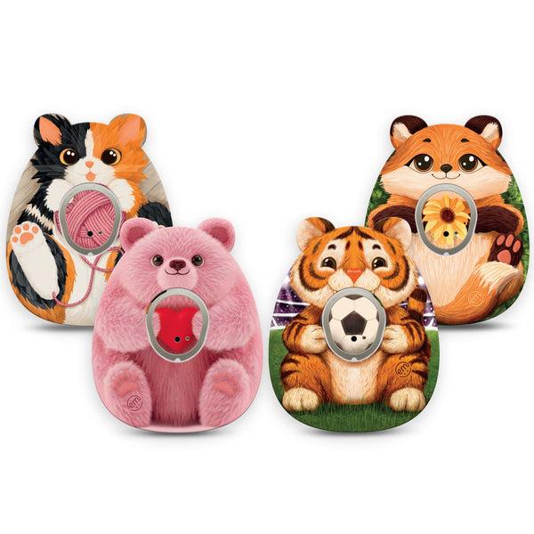 ExpressionMed Cute Wildlife Dexcom G7 and Dexcom Stelo Glucose Biosensor System, tape and sticker  cute forest animal pattern Decorative Decal for CGM