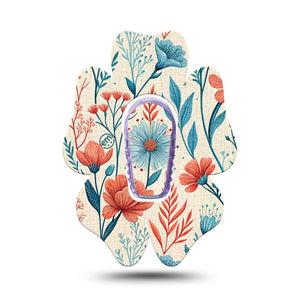 ExpressionMed Desert Wildflower Dexcom G6 Flower, Single Tape and Single Sticker Southwest color floral Adhesive Tape for CGM