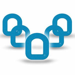 ExpressionMed Teal Omnipod Mini Tape, 5-Pack Tape Pantone Color, Adhesive Tape Pump Design