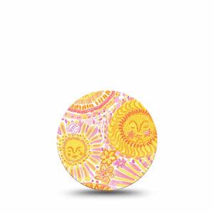 ExpressionMed Bright Sunshine Freestyle Libre 3 and Libre 3 Plus OverPatch, Single Tape golden summer aesthetic Adhesive Tape for CGM
