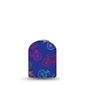 ExpressionMed Neon Bicycles Pod Full Wrap Sticker Pod Full Wrap Sticker Single Sticker Purple with Neon Bike patterns Vinyl Decoration Pump design