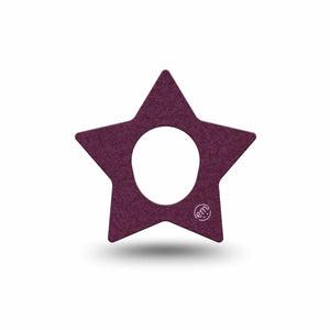 ExpressionMed Wine Red Dexcom G7 Star Shape Tape, Dexcom Stelo Glucose Biosensor System, Single Tape Basic Color, Overlay Patch CGM Design
