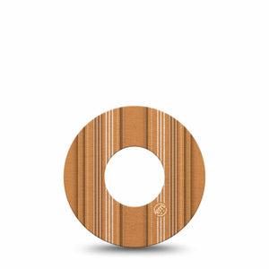 ExpressionMed Golden Oxford Freestyle Libre, Libre 2 Plus, and Abbott Lingo, Single Tape Textile inspired Fixing Ring Patch for CGM