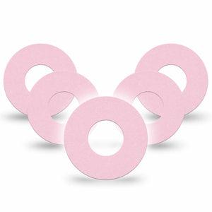 ExpressionMed Baby Pink Freestyle Libre and Libre 2 Plus Tape, Abbott Lingo, 5-Pack Tape Solid Pink Shade, Fixing Ring Tape Continuous Glucose Monitor Design