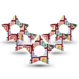 ExpressionMed Postage Stamp Infusion Star, 10-Pack Variety postage stamps Waterproof Sensor Cover For Pump