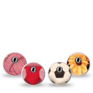 ExpressionMed Cute Wildlife Freestyle Libre 3 and Libre 3 Plus Sticker, 4-Pack Sticker playful animal nature pattern Vinyl Decoration for CGM