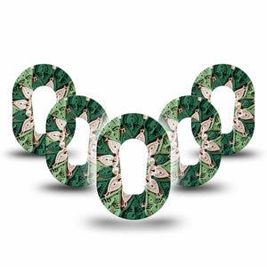 ExpressionMed Knit Monstera Dexcom G6 Mini, 5-Pack Textured monstera Waterproof Plaster for Continuous Glucose Monitor